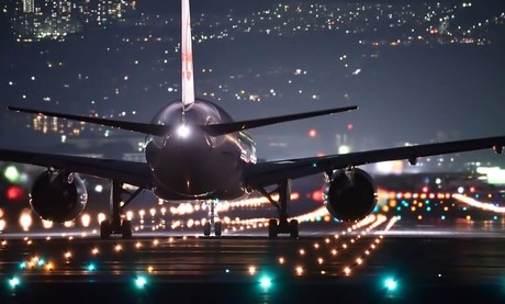 plane in night
