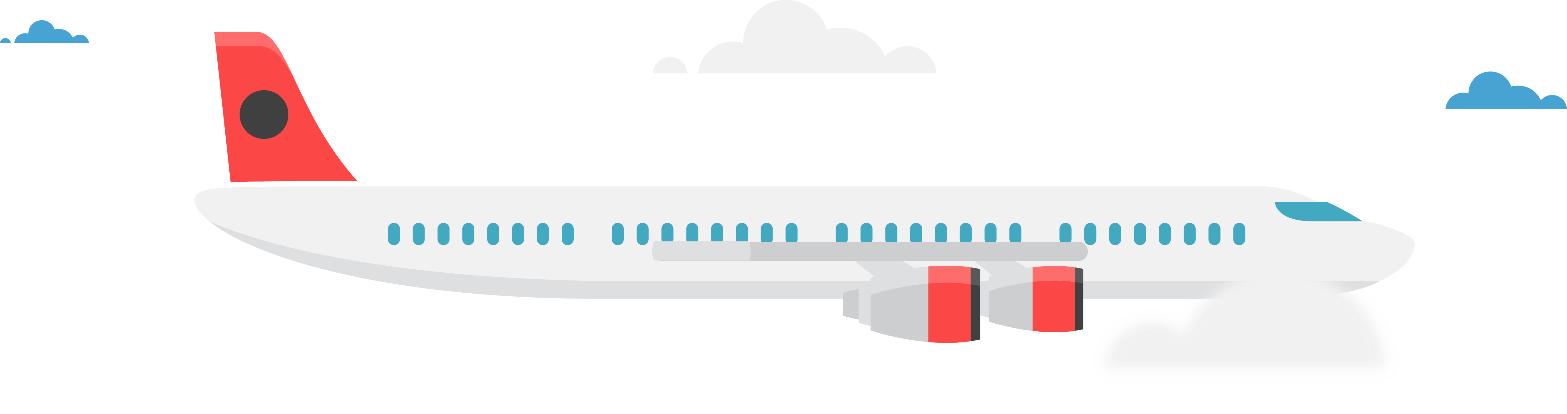 Airplane and travel concept
