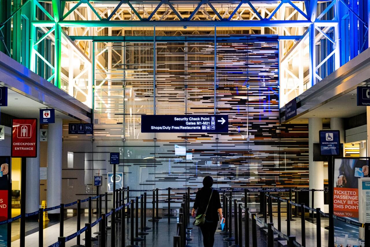 Airport security checking point