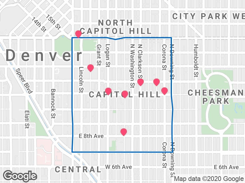 Capitol-Hill-Denver-Map
