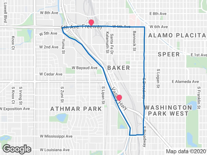 Baker-Denver-Map