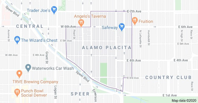 Alamo-Placita-Denver-Map