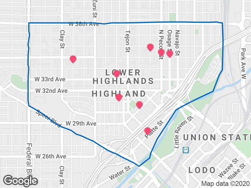 Highland-Denver-Map