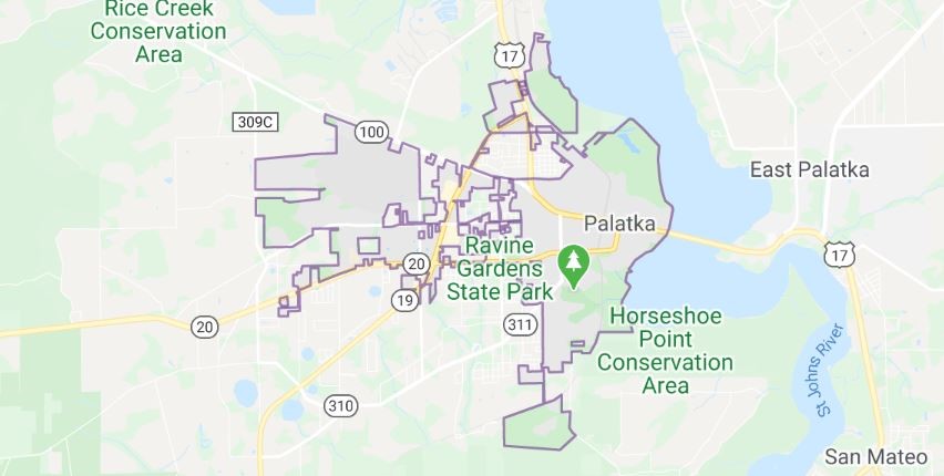 Palatka_Florida_Map