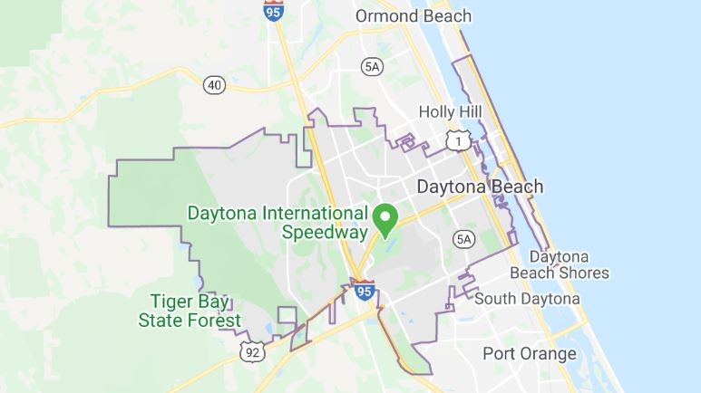 Daytona_Beach_Florida_Map