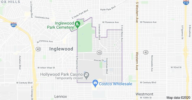 Morningside_Park_Inglewood_Los_Angeles_CA_Map