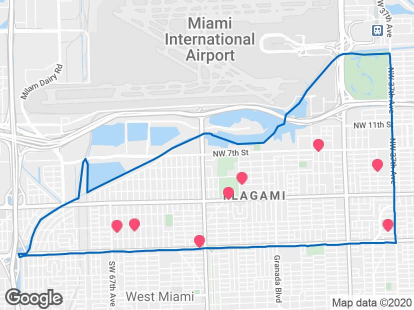 West_Flagler_Miami_Florida_Map