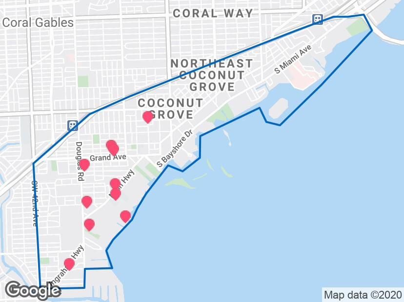 South_Coconut_Grove_Miami_Florida_Map