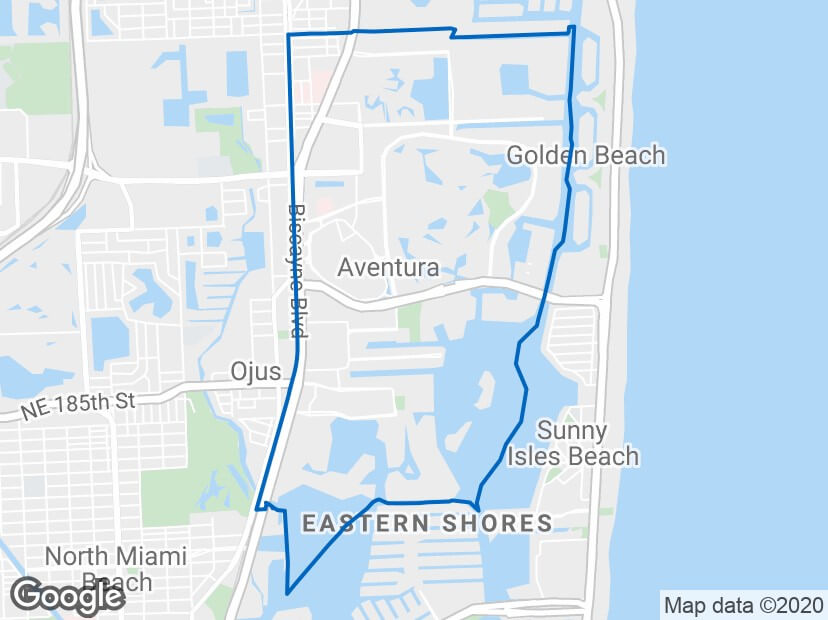 Aventura_Miami_Florida_Map