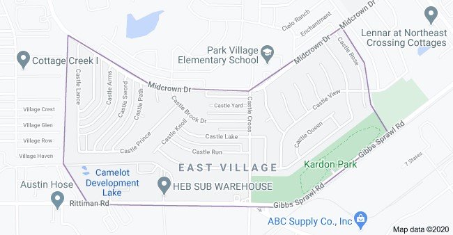 East_Village_San_Antonio_TX_Map