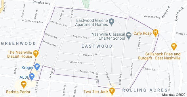 Eastwood_Nashville_TN_Map