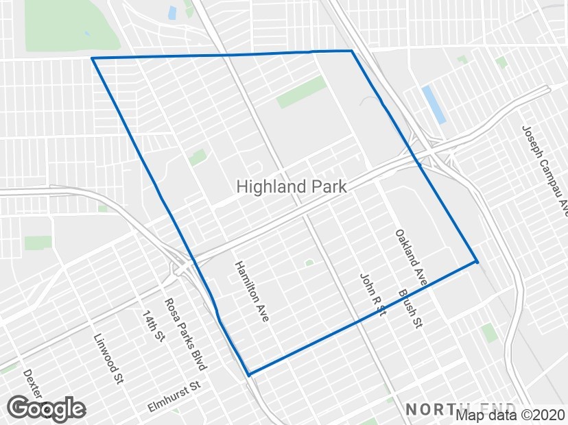 Highland_Park_michigan_map