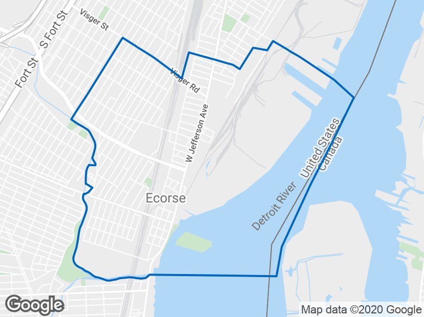 Ecorse_michigan_map