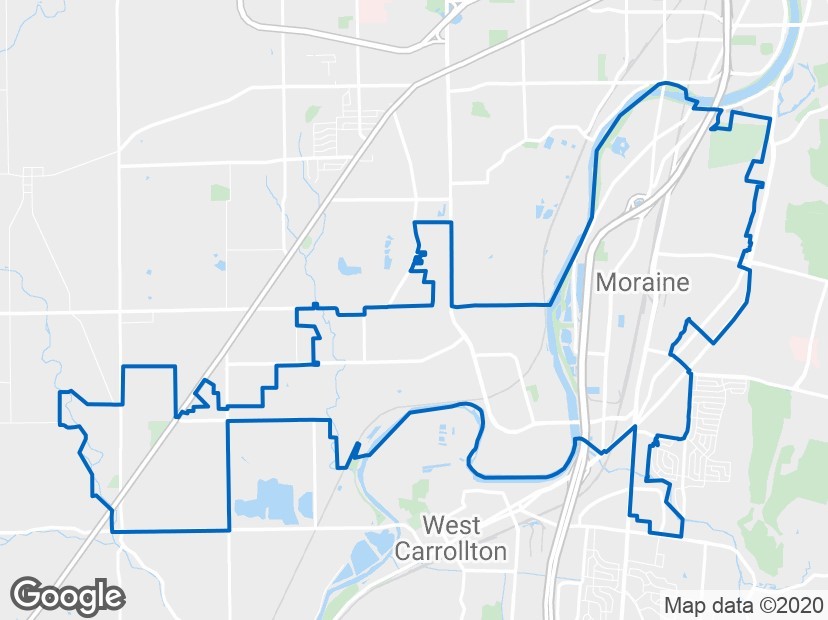 Moraine_Ohio_Map