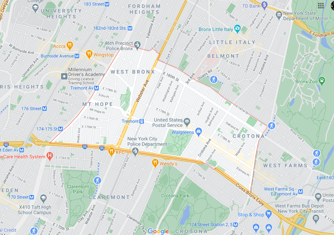 Tremont_The_Bronx_New_York_Map