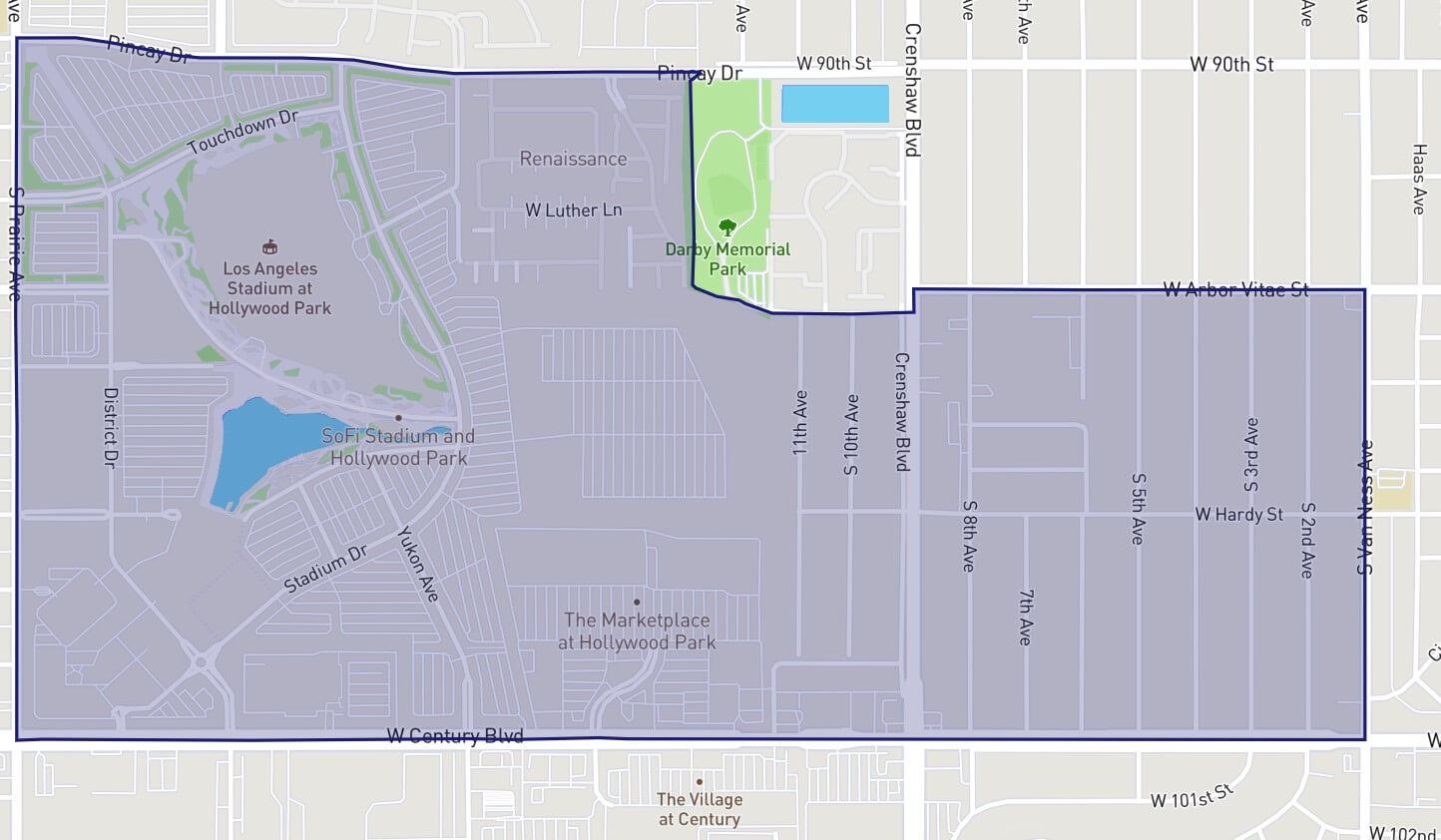 Hollywood Park Map 2023